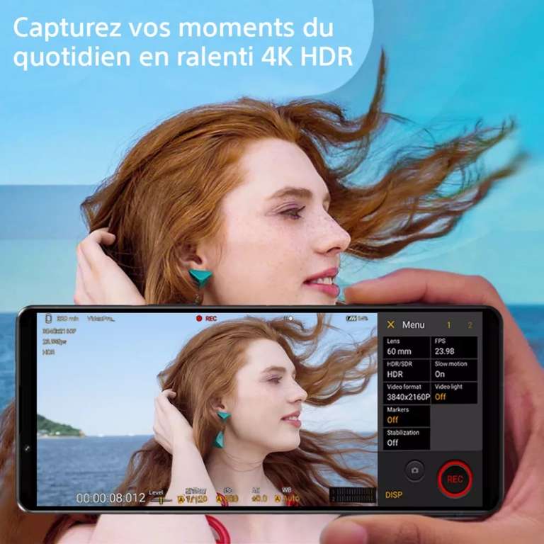 Smartphone 6.1" Sony Xperia 5 IV - Full HD+ 120 Hz, Snapdragon 8 Gen1, 8 Go RAM, 128 Go (port micro SD), 5G (coloris au choix)