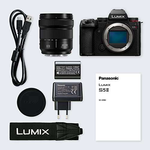 Appareil Photo Hybride Plein Format Panasonic Lumix S S5M2 - 20-60mm, Vidéo 6K, Rafale 30IPS