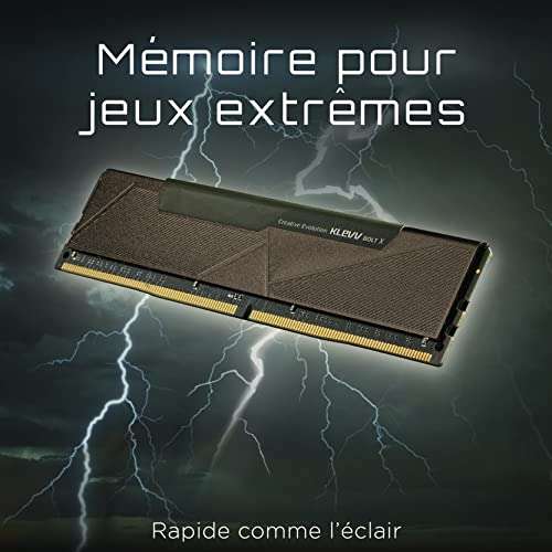 Kit mémoire RAM Klevv Bolt X - 32 Go (16 Go x 2), 3600 MHz, C18, DDR4
