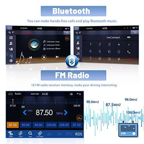 Poste Radio Voiture Bluetooth 5.1 , Android 12 - Écran Tactile Autoradio  6,2 (Via Coupon - Vendeur Tiers) –