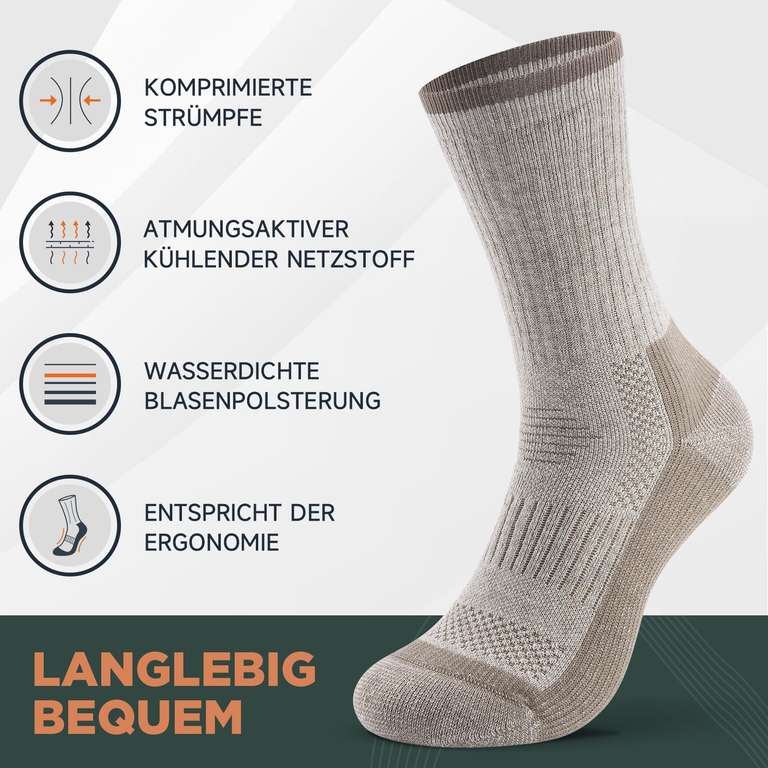 Chaussettes Chaudes En Laine Mérinos - 3 Paires Pour Randonnée, Ski Et Course à Pied - Homme/Femme