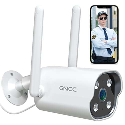 Caméra de Surveillance WiFi Extérieure sans Fil GNCC - 1080P, compatible Alexa (Via Coupon - Vendeur Tiers)