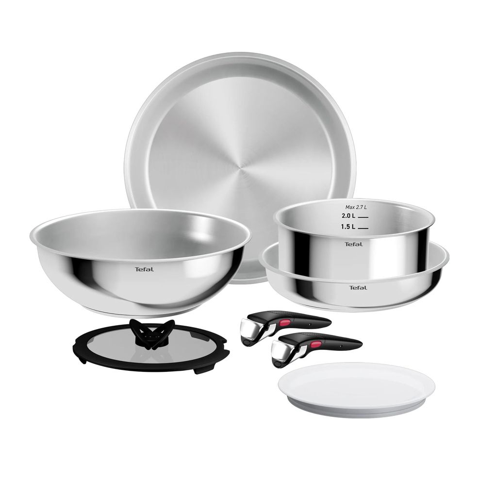 Batterie de cuisine Acier inoxydable Tefal Ingenio Comfort Max - 8 pièces