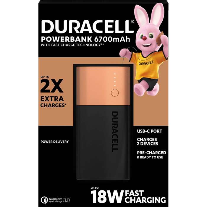 Batterie externe Duracell - 6700 mAh