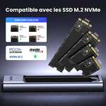 Boîtier SSD M.2 NVMe UGREEN - USB 3.2 Gen 2, 10 Gbps, UASP / Trim, 2 Câbles fournis (Vendeur tiers)