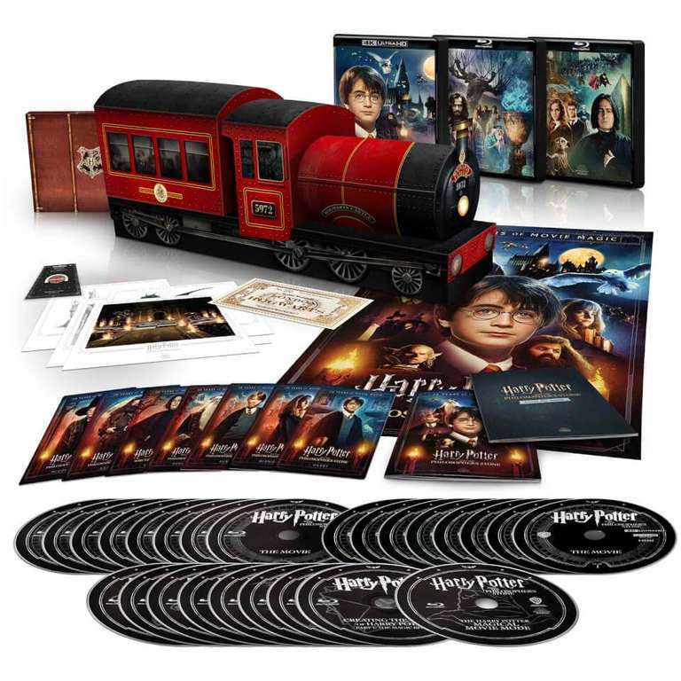 Coffret Blu-Ray 4K Ultra HD + Blu-Ray + Goodies : Harry Potter Train Poudlard Express - L'intégrale Edition Collector