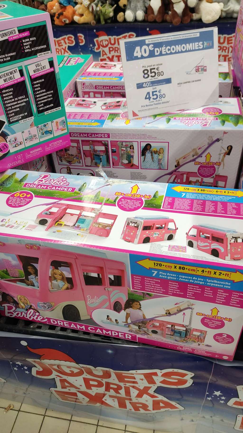 Méga camping car Barbie (Via 40€ sur la carte de fidélité et 40