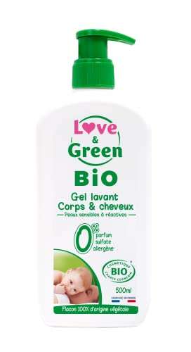 Gel lavant Love and Green pour bébé - 500ml