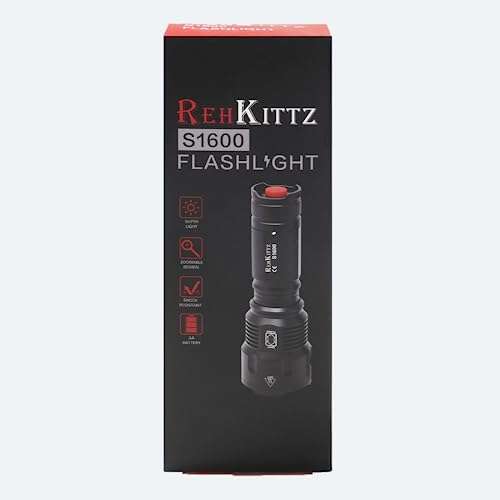 Lampe de Poche LED Rekhittz - 3300 Lumens (Vendeur Tiers - Via coupon)