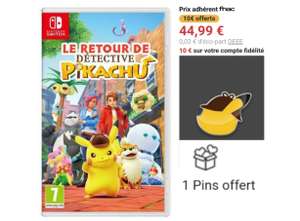 [Précommande Adhérents Fnac] Le Retour De Détective Pikachu sur Nintendo Switch + Pin's ou Pikmin 1+2 (+10€ offerts le compte fidélité)