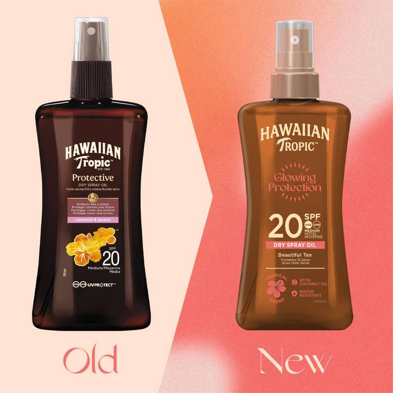 Huile Solaire en Spray Hawaiian Tropic, Protectrice, Parfum Coco, SPF20, 200 ml
