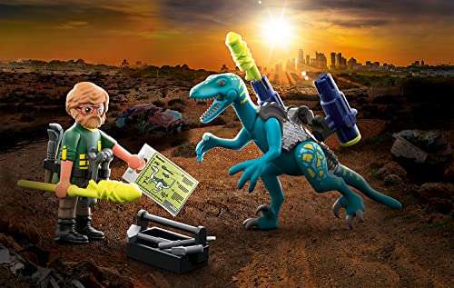 Jouet Playmobil "Dino Rise" Deinonychus équipé de lance-projectiles (70629)