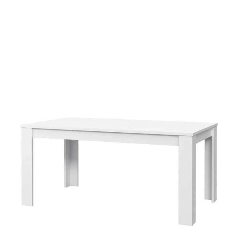Table à manger 6 personnes Finlandek Kova - 160x90x74.7 cm, blanc mat
