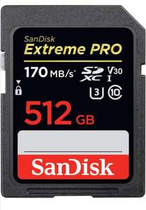 Carte mémoire SDXC Sandisk Extreme Pro - 512 Go, UHS-I, Classe 10, U3, V30