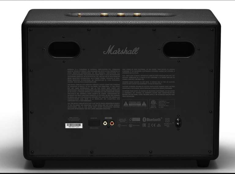 Enceinte de salon Marshall Woburn II - Bluetooth 5.0, 110W RMS, Entrée 3,5 mm + RCA