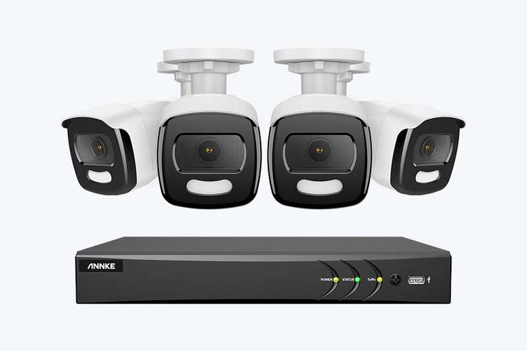 Kit de 4 caméras de vidéo-surveillance sans fil Annke WS300 - Sans disque dur