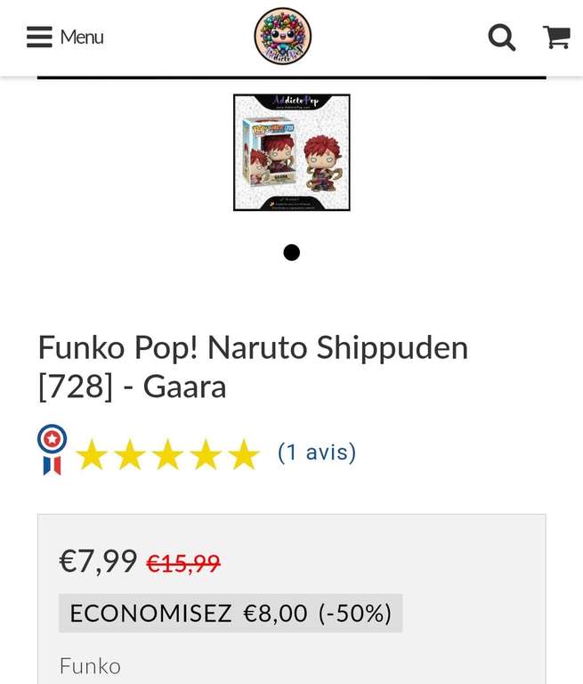 Figurine Funko Pop Naruto Shippuden - Gaara (addictopop.com)