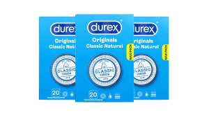 Lot de 60 préservatifs Durex Classic Natural