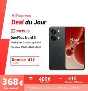 Smartphone OnePlus Nord 3 - Version Globale, 256 Go/16 Go