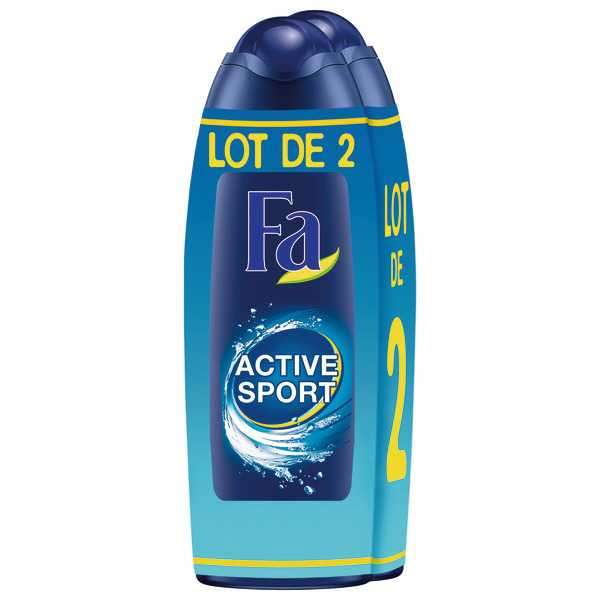 Lot de 2 gels douche Active Sport Fa Men - 2 x 250 ml (via 1,78€ sur la carte fidélité)
