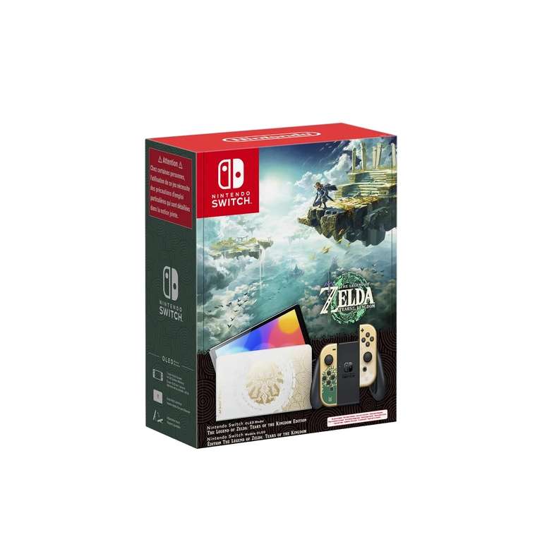 Console Nintendo Switch OLED édition Zelda Tears of the Kingdom (via 79€ sur carte fidélité - retrait magasin uniquement)