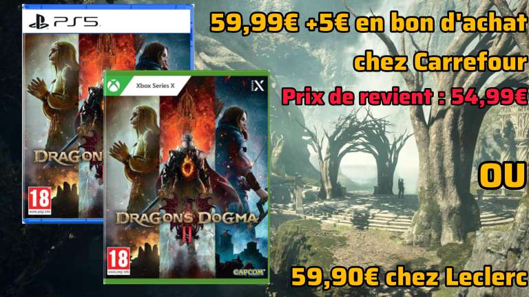 [Précommande] Dragon's Dogma 2 sur PS5 ou Xbox Series X (ou 59,99€ +5€ en Bon d'Achat sur les rayons Maison & Loisirs chez Carrefour)