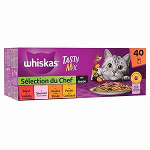 40 Sachets fraîcheur Whiskas Repas pour Chat (Via abonnement)