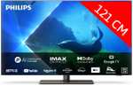 TV 48" Philips 48OLED808/12 - OLED, 4K UHD, 120 Hz, Ambilight 3 cotés, Smart TV, Dolby Atmos, Micro Dimming Perfect + Kit de nettoyage