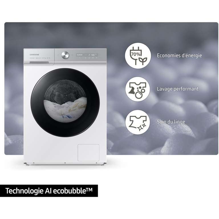 [Nouveaux clients EDF] Lave-linge AI ecobubble 11kg WW11DB7B94GE (Via 20% EDF + ODR Samsung 130€)