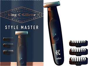 Tondeuse à barbe sans fil pour tailler, façonner et la barbe avec lame 4D peignes de 1, 3 et 5 mm King C Gillette Style Master