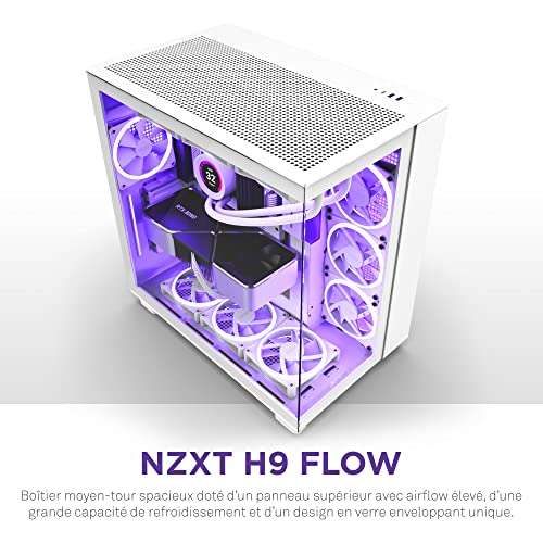 Boitier PC NZXT H9 Flow - blanc –