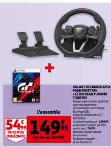 Volant De Course Apex pour PS5 et PS4 + Gran Turismo 7 sur PS5