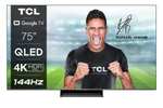 TV 75" TCL 75C735 - QLED, 4K, 144Hz, HDR, Dolby Vision, HDMI 2.1, VRR/ALLM, Google TV (Via ODR 150€ +149,85€ en Rakuten Points)