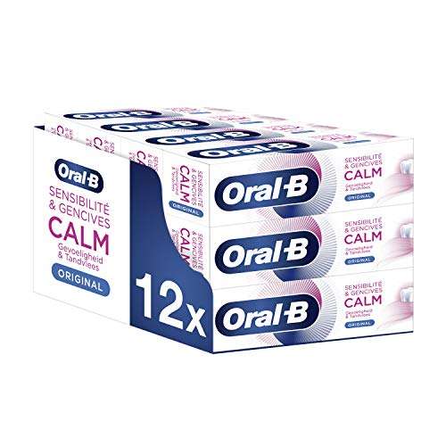 Pack de 12 Dentifrices Oral-B Sensibilité & Gencives Calm Original