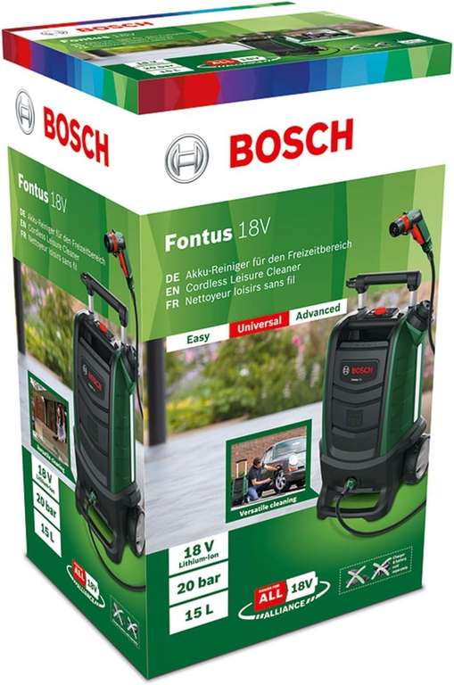 Nettoyeur d'extérieur sans fil Bosch Fontus 18V (sans chargeur ni batterie, système 18 volts, dans la boîte) - (Via coupon)