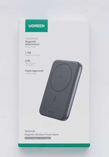 Mini batterie externe sans fil UGREEN Nexode - 15W, 5000mAh, USB-C, Compatible iPhones, avec coque MagSafe (Vendeur tiers - via coupon)