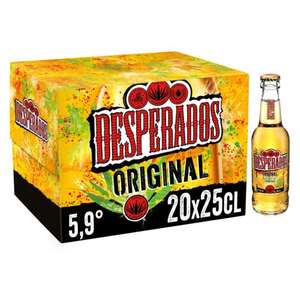 Lot de 4 packs de bières Desperados aromatisée téquila - 80 x 25cl (via 18.60€ sur cagnotte fidélité + ODR Shopmium de 12.39€)