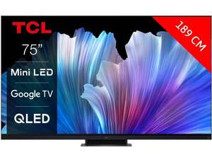 TV 75" TCL 75C931 (2022) - Mini LED, 4K UHD, Dolby Vision & Atmos, HDMI 2.1, Freesync Premium, 144 Hz (via ODR 300€)