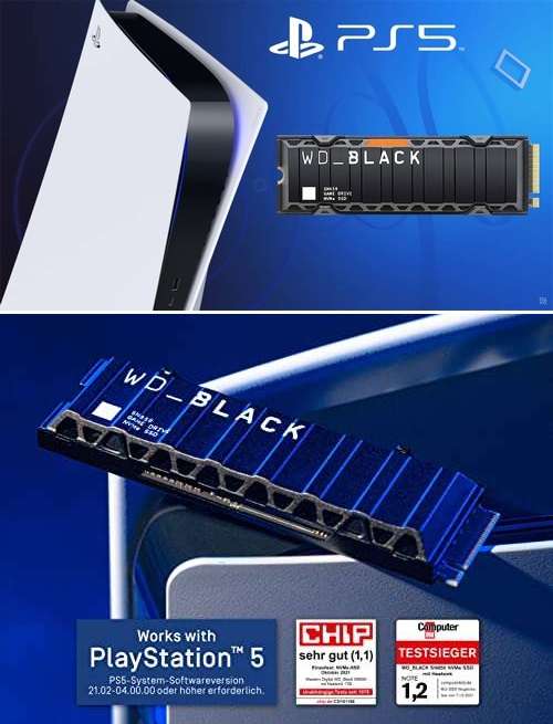 SSD Interne Western Digital WD_Black SN850 NVMe 2280 PCIe 4 - 1 To, + dissipateur