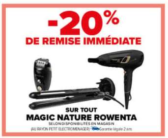 20% de réduction sur les Rowenta Magic Nature & Les Produits Bien-Être Beurer