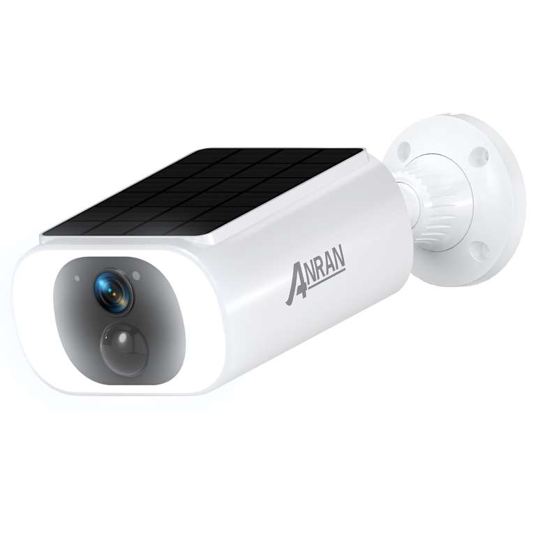 Caméra de Surveillance Anran - 2K WiFi, Panneau Solaire Intégré, Caméra IP Batterie (Vendeur Tiers)