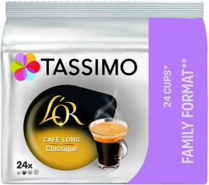 Lot de 5 paquets de 24 dosettes de Café Tassimo L'Or Long Classique