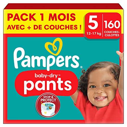 Paquet de 160 couches Pampers Baby Dry Pants - Taille 5 (12/17kg)
