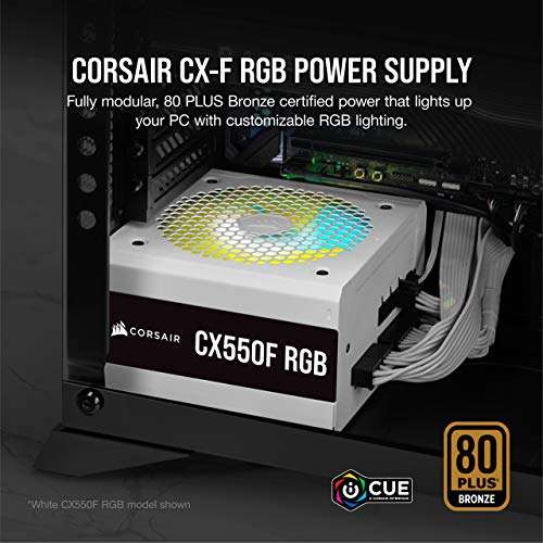 Alimentation PC modulaire Corsair CX650F RGB (CP-9020217-UK) - 650W, 80+ Bronze, RGB