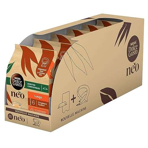 Paquet de 72 Dosettes de café Nescafé Dolce Gusto Neo Lungo / Seulement pour la machine NEO