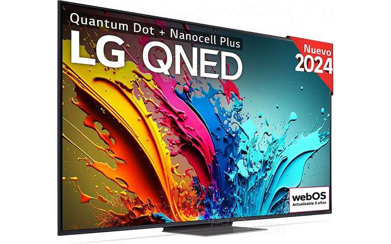 TV 65" QNED LG 65QNED87 (2024) - 4K UHD, 120 Hz, Quantum Dot NanoCell, HDR10 Pro, Processeur a8 AI 4K, HDMI 2.1, VRR, FreeSync, SMART TV