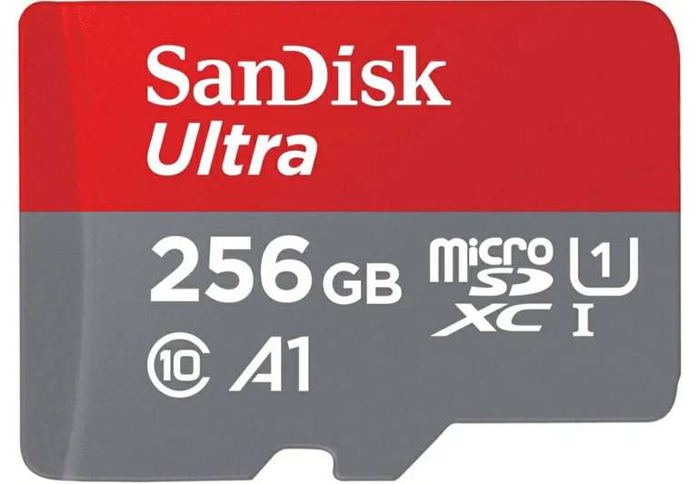 Carte Micro SDXC SanDisk Ultra (U1, A1) avec Adaptateur SD - 256 Go