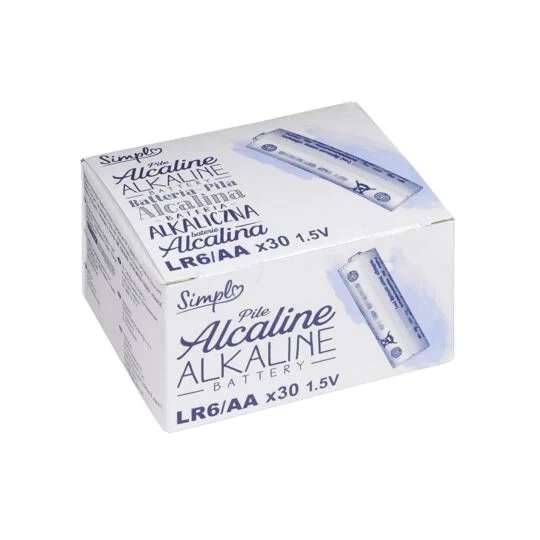 Paquet de 30 piles Alcalines Simpl LR06/AA ou LR03/AAA (Via retrait magasin)