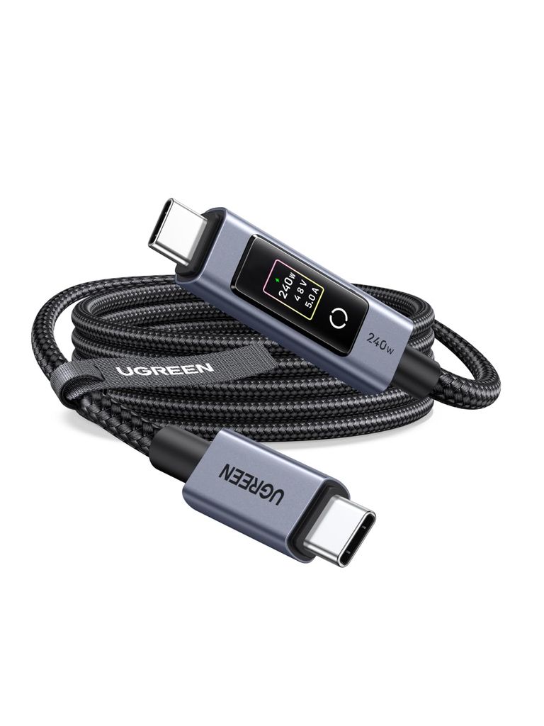 Câble USB-C Ugreen Nexode - 240 W PD 3.1, écran LCD, 48 V/5 A, transfert 480 Mbps, 2 m (Vendeur Tiers)