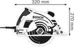 Scie circulaire manuelle Bosch Professional GKS 190 (puissance 1400 watts, lame de scie circulaire : 190 mm, profondeur coupe : 70 mm